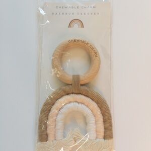 Chewable Charm Rainbow Teether Macrame + Beech Wood